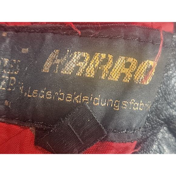 Vintage Harro Biker Jacket Women Small Men XS Youth XL Motorcycle Leather Cafe - Picture 4 of 16